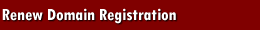 Renew Domain Registration